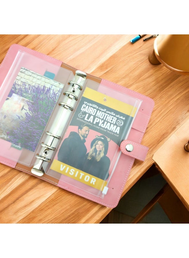 Faux leather wallet, money pouch, budget and notepad with card slots, cash and money compartment - A6 - Image 5